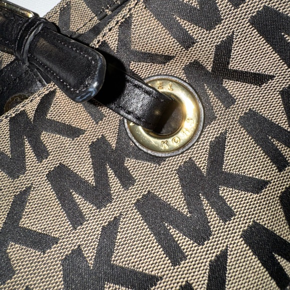 Michael Kors Black and Brown Logo Tote - Picture 2 of 3